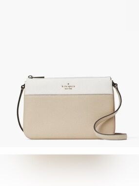 kate spade Two-Tone White and Beige Crossbody purse